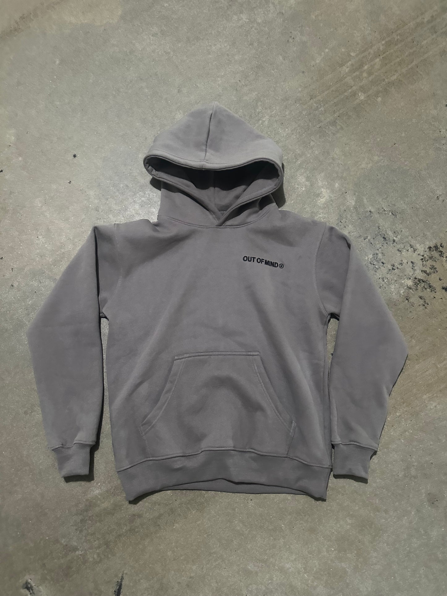 GREY "OUT OF MIND" HOODIE