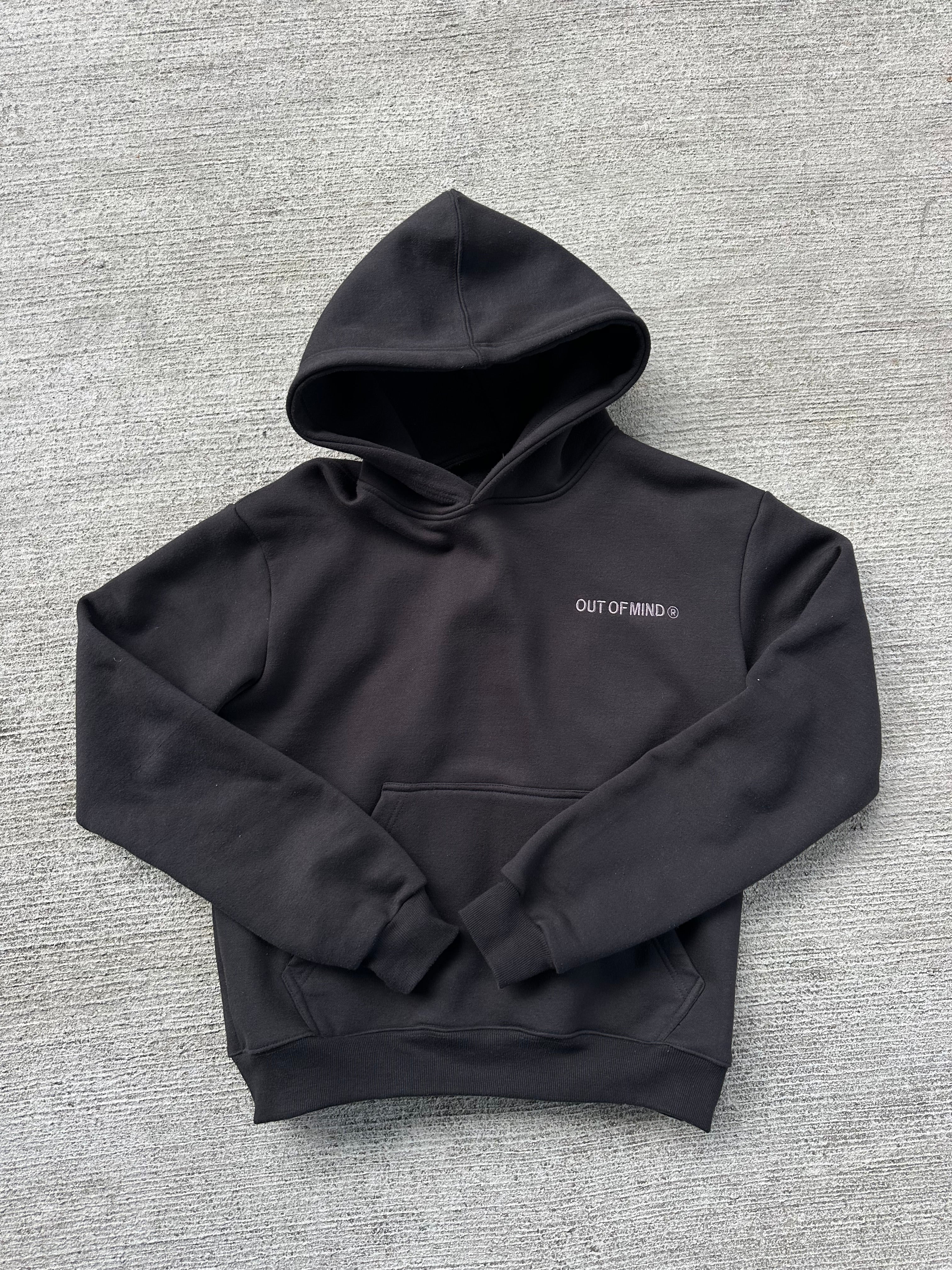 BLACK “OUT OF MIND” HOODIE