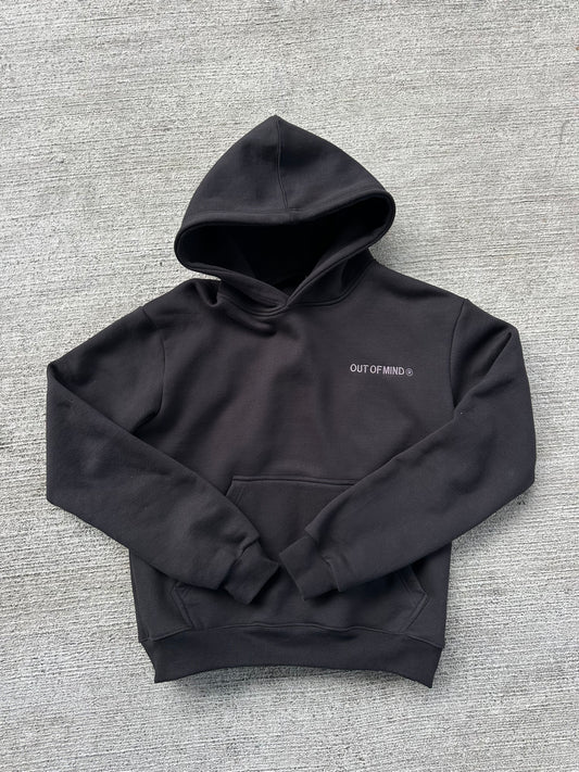 BLACK “OUT OF MIND” HOODIE